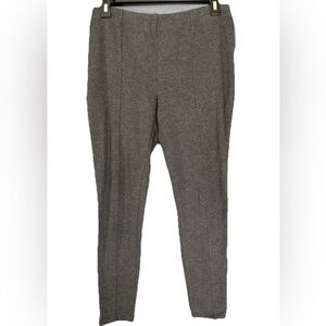 J. Jill Ponte Leggings Pants Size Medium Gray Pintucked Ankle Pull On Stretch